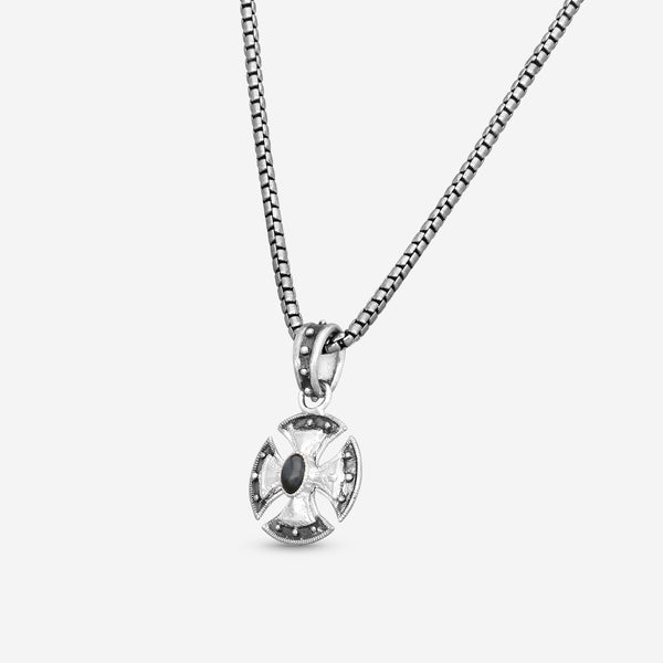 Armenta Romero Grey Sterling Silver Tiger Eye Round Enhancer Necklace 21365