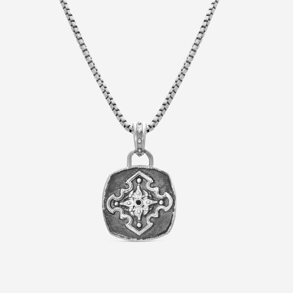 Armenta Romero Sterling Silver Black Sapphire Pendant Necklace 21367