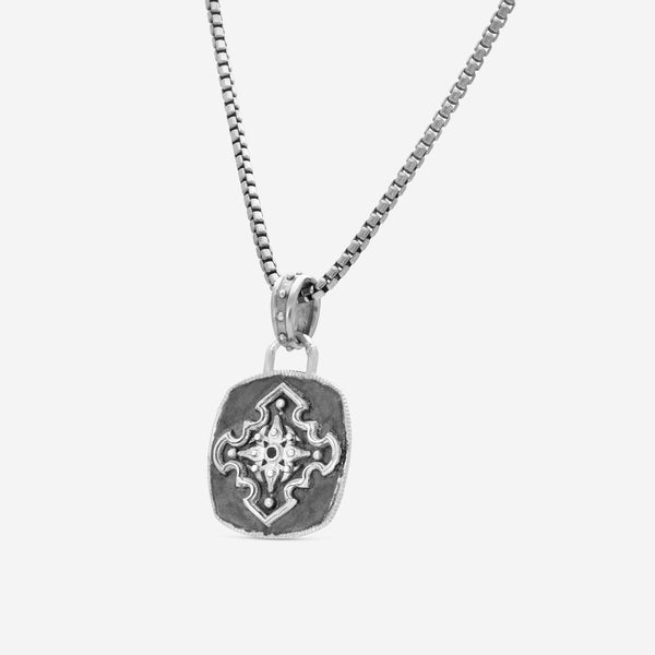Armenta Romero Sterling Silver Black Sapphire Pendant Necklace 21367