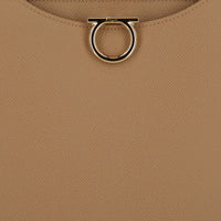 Ferragamo Gemini Camel Leather Women's Shoulder Bag 213935-760963