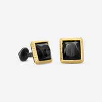 Armenta Romero 18K Yellow Gold & Grey Sterling Silver Blue Tiger Eye Cufflinks 21395