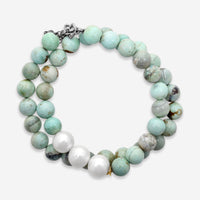 Armenta 18K Yellow Gold & Blackened Sterling Silver Champagne Diamond Beaded Bracelet 21651