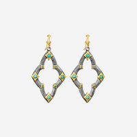 Armenta 18K Yellow Gold & Grey Sterling Silver Multi-Stone Hoop Earrings 21755