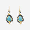 Armenta 18K Yellow Gold & Grey Sterling Silver Diamond & Turquoise Drop Earrings 21757
