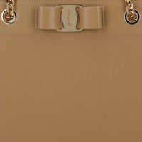 Ferragamo Vara Bow Camel Smooth Leather Women's Shoulder Bag 21H500-753250