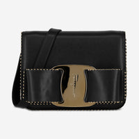 Ferragamo Vara Bow Black Leather Women's Crossbody Bag 21O002-719511