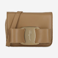 Ferragamo Vara Bow Camel Leather Women's Crossbody Bag 21O002-753230