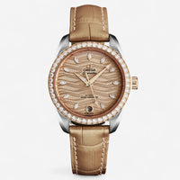 Omega Seamaster Aqua Terra 18K Rose Gold Diamond Automatic Ladies Watch 220.28.34.20.59.001