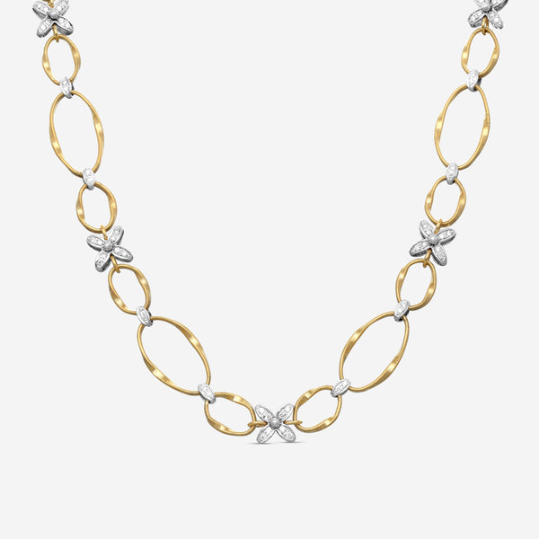 Marco Bicego Marrakech Onde 18K Yellow & White Gold Diamond Necklace CG823_B3_YW_M5