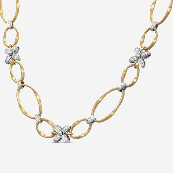 Marco Bicego Marrakech Onde 18K Yellow & White Gold Diamond Necklace CG823_B3_YW_M5