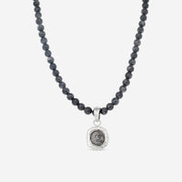 Armenta Sterling Silver Black Sapphire Pendant Necklace 22249
