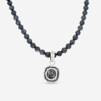 Armenta Sterling Silver Black Sapphire Pendant Necklace 22249