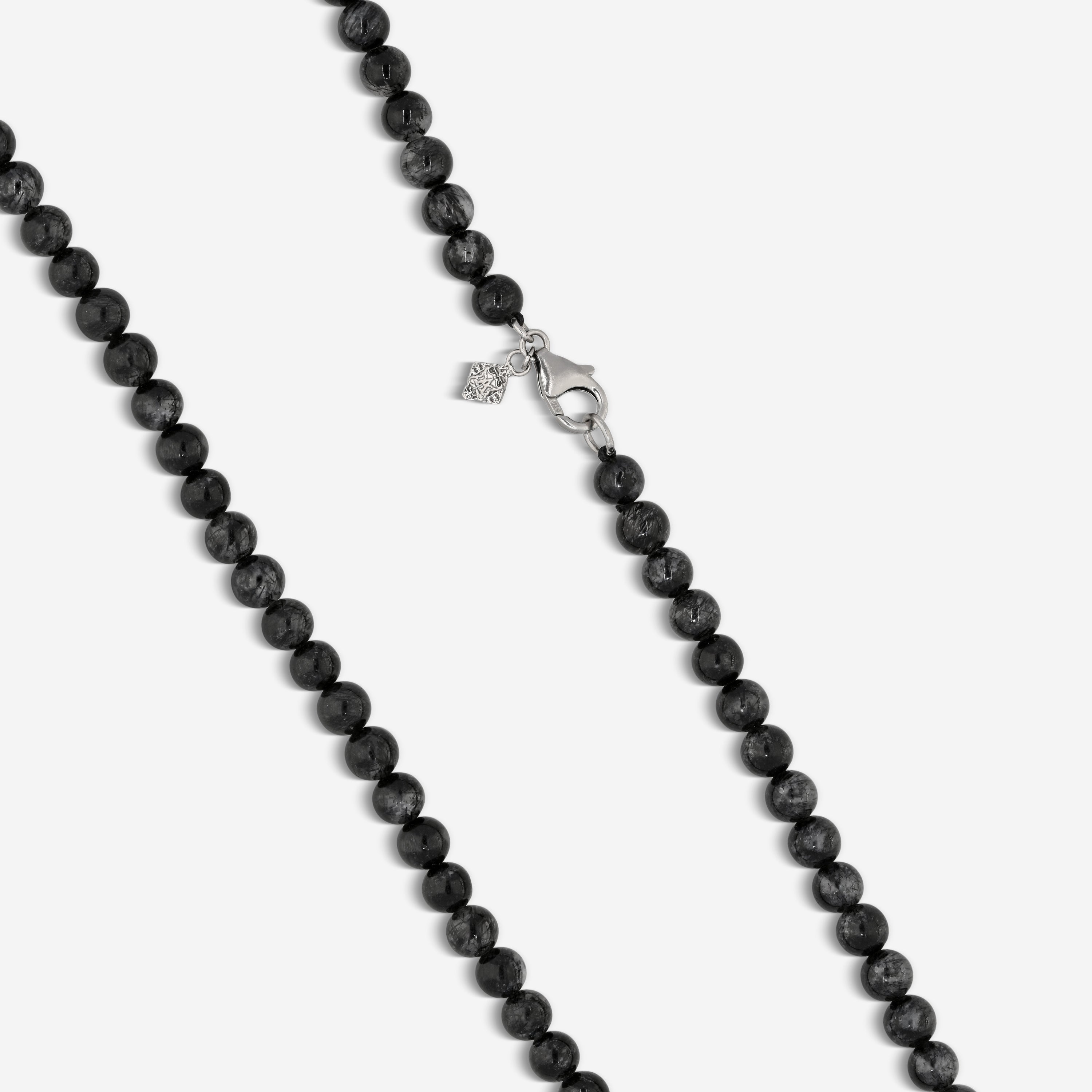 Armenta Sterling Silver Black Sapphire Pendant Necklace 22249