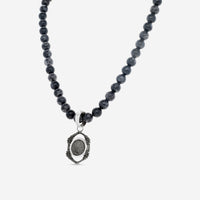 Armenta Sterling Silver Black Sapphire Pendant Necklace 22251