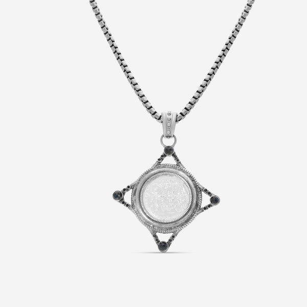 Armenta Sterling Silver Sapphire Pendant Necklace 22296