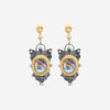 Armenta 18K Yellow Gold Diamond & Blue Mother of Pearl Drop Earrings 22316