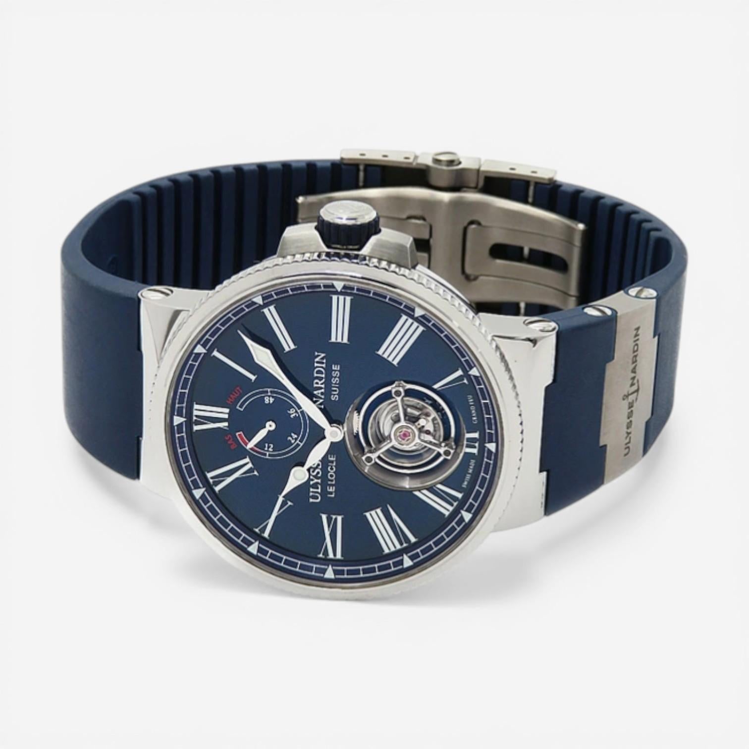 Ulysse Nardin Marine Tourbillon Stainless Steel Automatic Men's Watch 1283-181/E