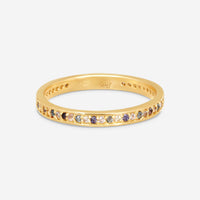 Armenta 14K Rose Gold Purple Multi-Gemstone Stack Band Ring Sz. 6 22921