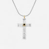 Konstantino 18K Yellow Gold & Sterling Silver Onyx Hammered Cross Pendant STKJ163-130-120