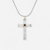 Konstantino 18K Yellow Gold & Sterling Silver Onyx Hammered Cross Pendant STKJ163-130-120 - THE SOLIST