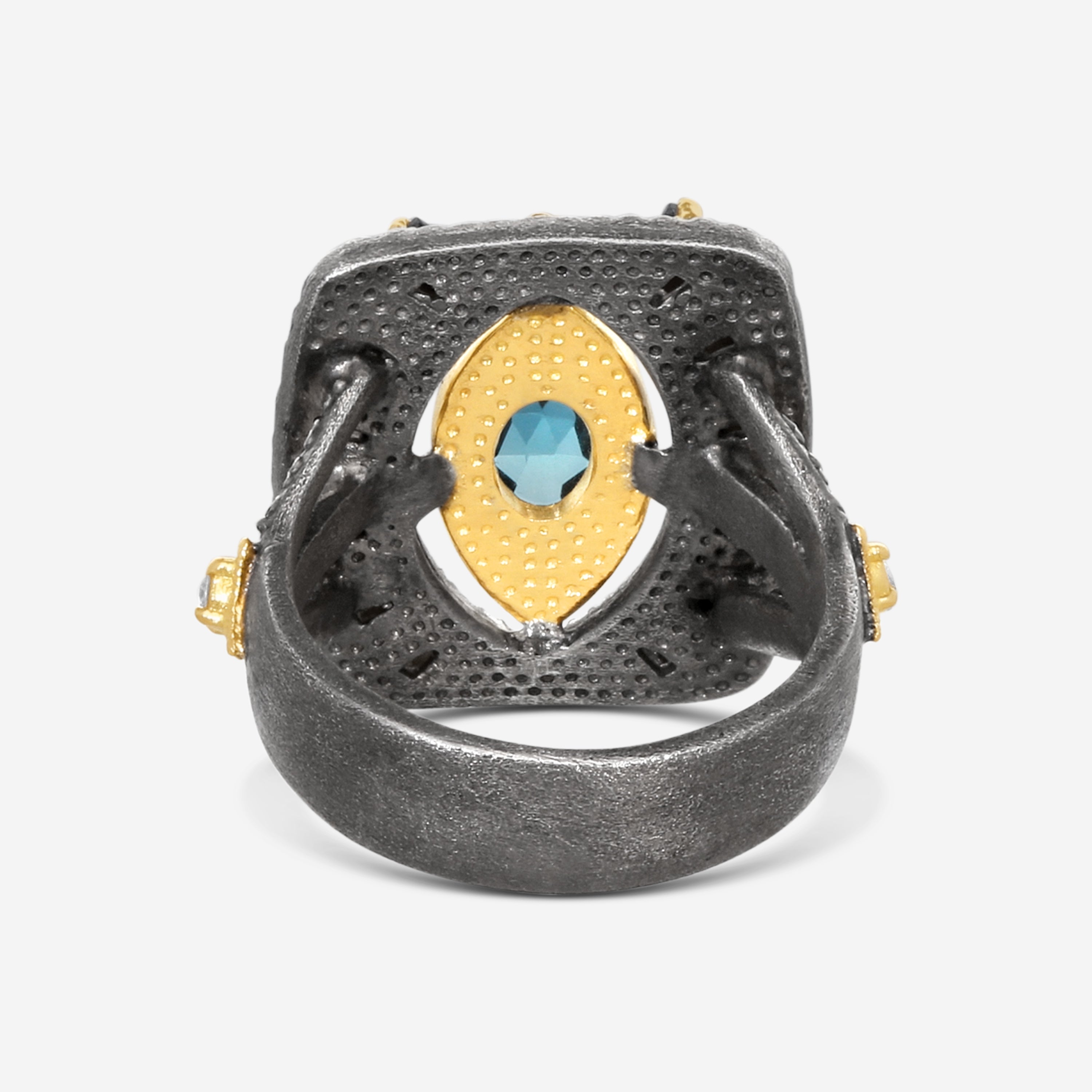 Armenta 18K Yellow Gold & Grey Sterling Silver Multi-Gemstone Ring Sz. 7 23045 - THE SOLIST