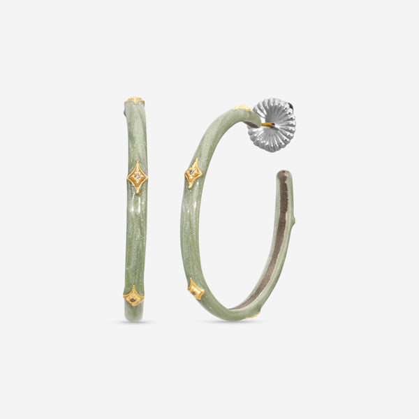 Armenta Rose World 14K Rose Gold Diamond Hoop Earrings 23243