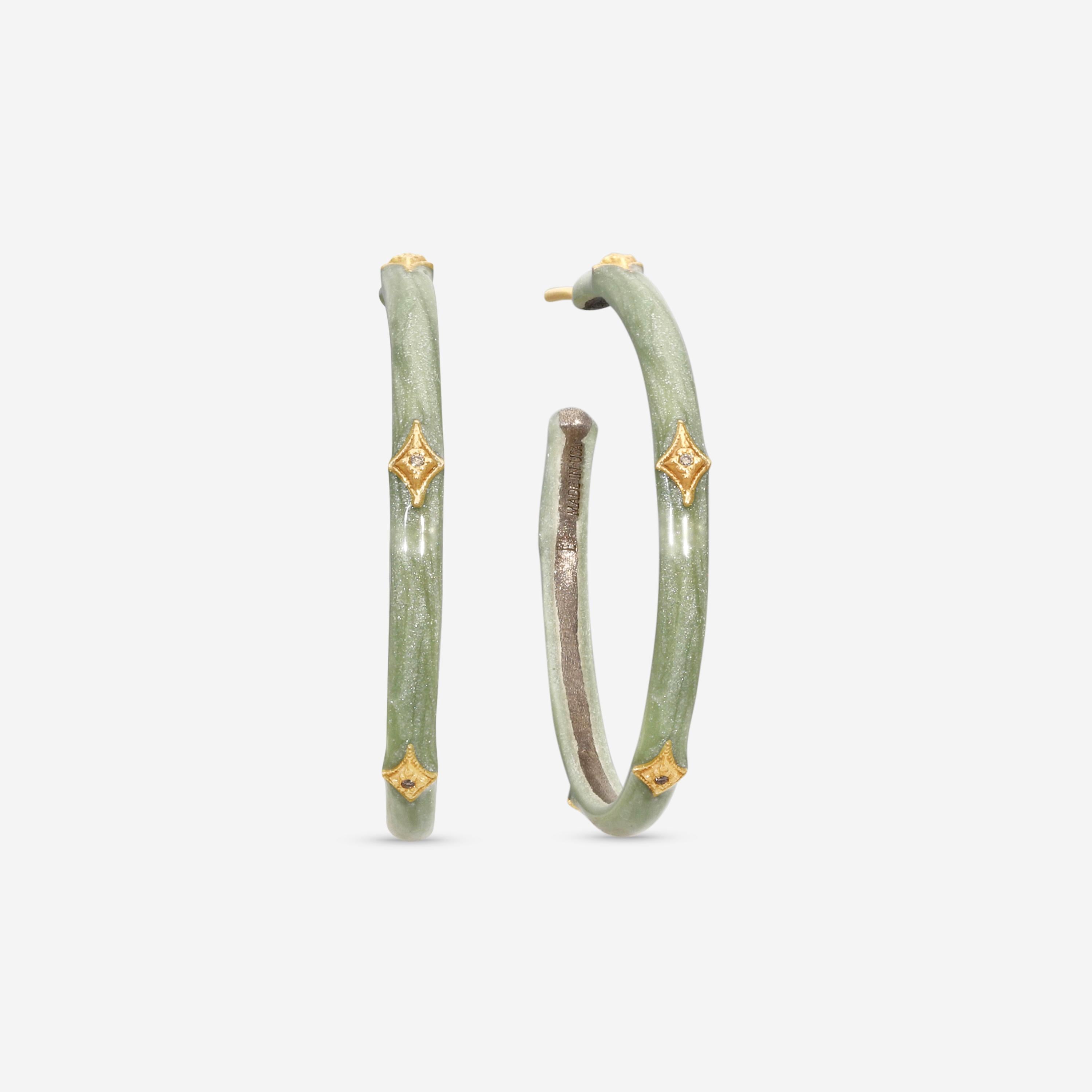 Armenta Rose World 14K Rose Gold Diamond Hoop Earrings 23243