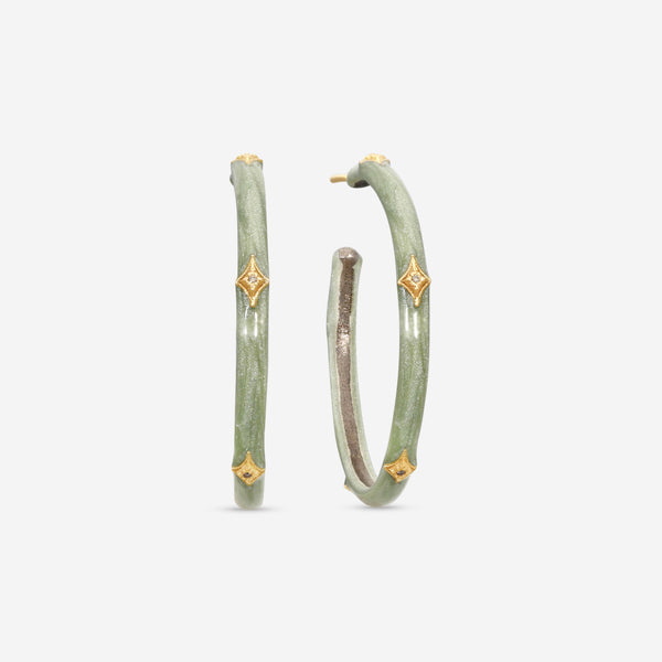 Armenta Rose World 14K Rose Gold Diamond Hoop Earrings 23243