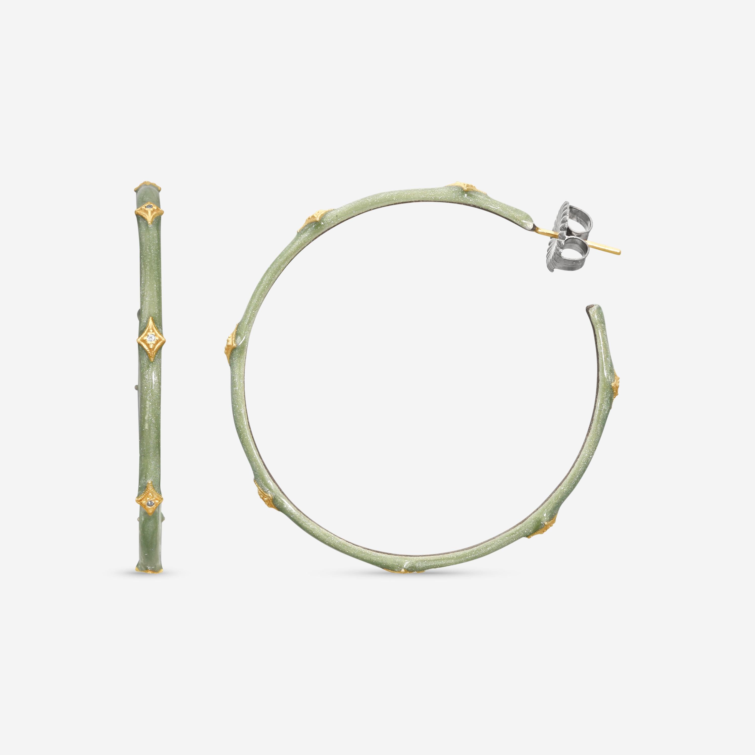 Armenta 14K Rose Gold Diamond Crivelli Hoop Earrings 23244
