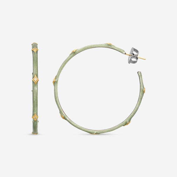 Armenta 14K Rose Gold Diamond Crivelli Hoop Earrings 23244