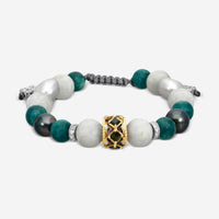 Armenta 18K Yellow Gold & Grey Sterling Silver Multi-Stone Beaded Bracelet 23369