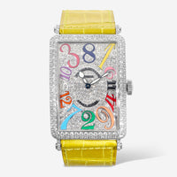Franck Muller Long Island Crazy Hours Color Dreams 18K White Gold Diamond Automatic Ladies Watch 1200CHDCDCOLDROGYLW - THE SOLIST