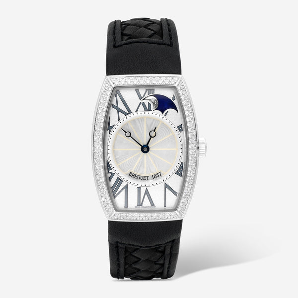 Breguet Heritage Phase de Lune 18K White Gold Diamond Automatic Ladies Watch 8861BB/11/386.D000