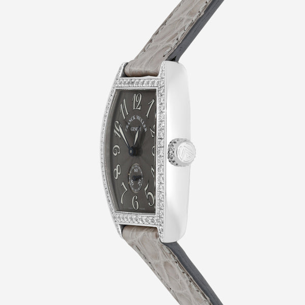 Franck Muller Cintree Curvex Platinum Manual Wind Diamond Ladies Watch 1750S6DP