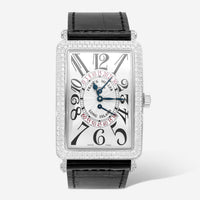 Franck Muller Long Island 18K White Gold Diamond Automatic Unisex Watch 1100DSRD