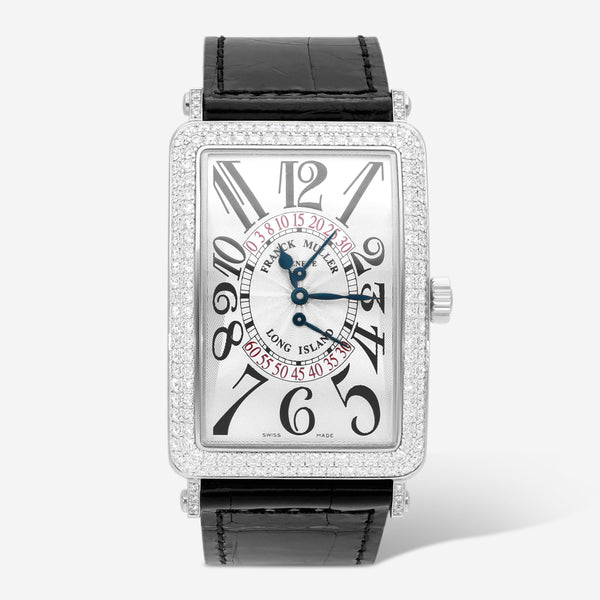 Franck Muller Long Island 18K White Gold Diamond Automatic Unisex Watch 1100DSRD