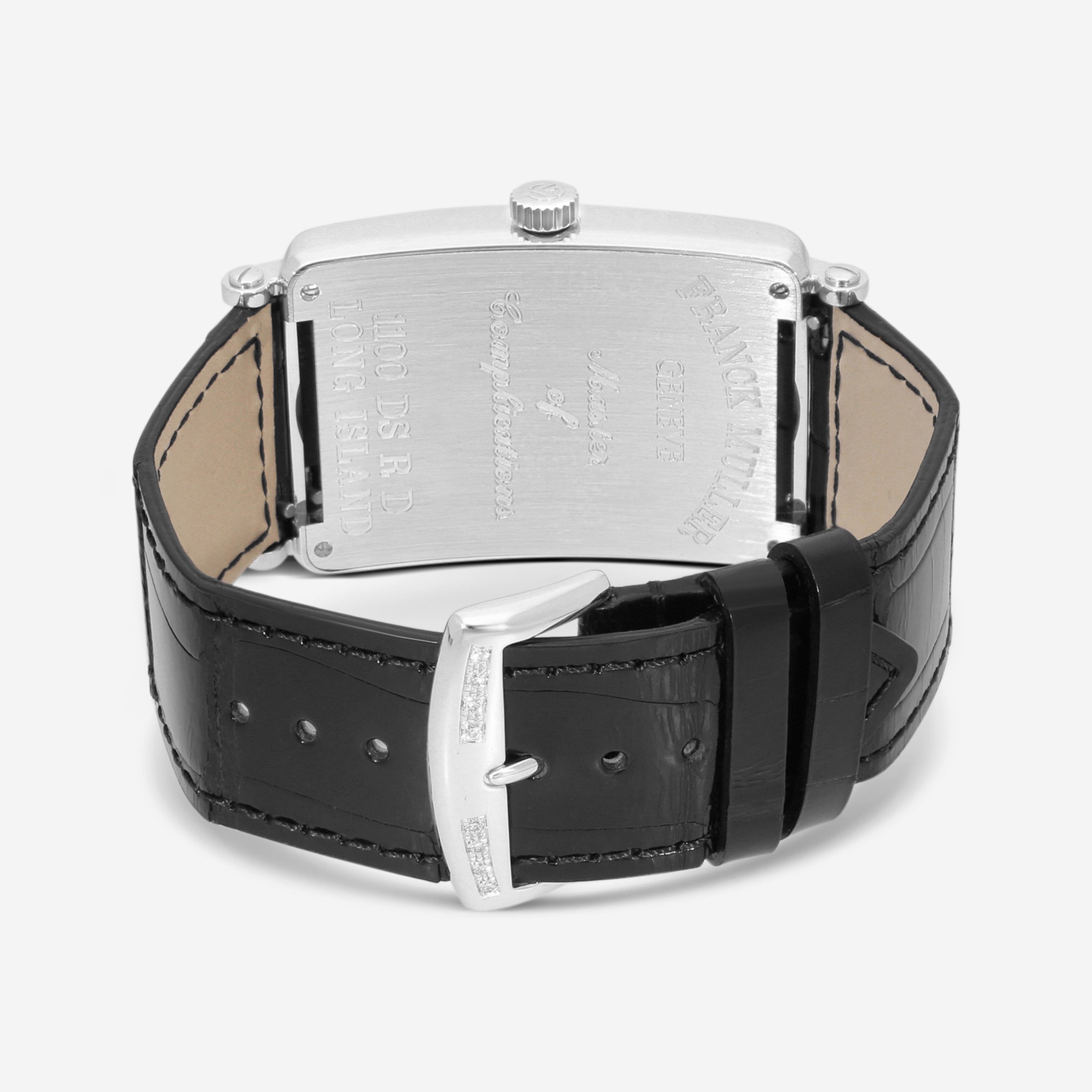 Franck Muller Long Island 18K White Gold Diamond Automatic Unisex Watch 1100DSRD