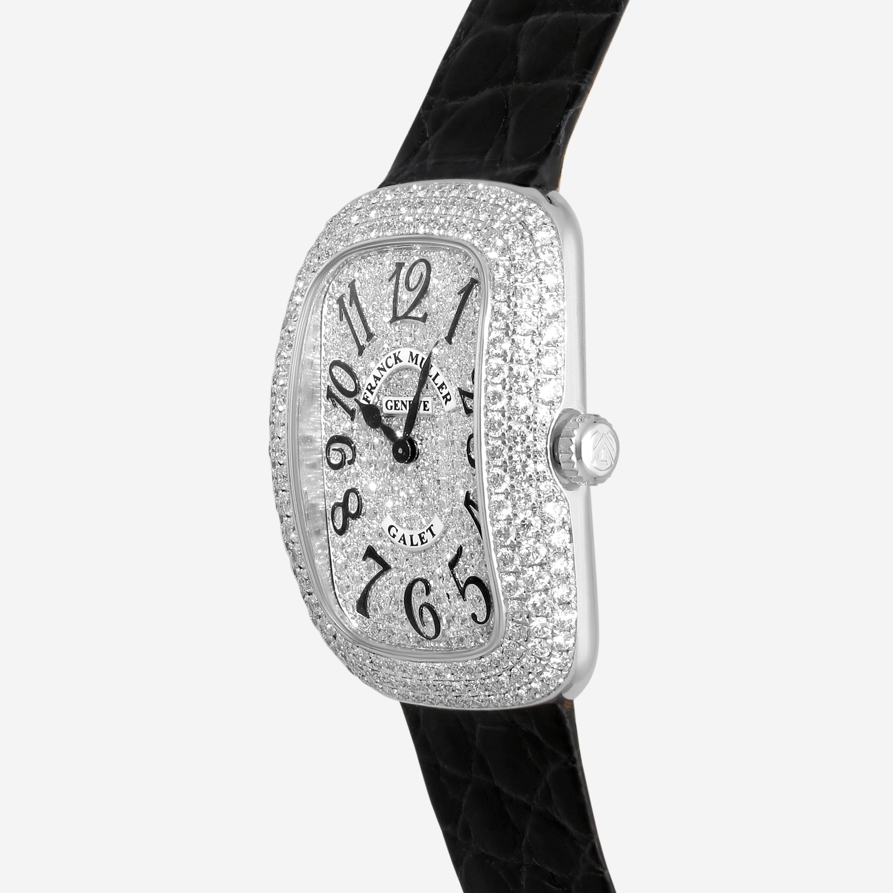 Franck Muller Galet 18K White Gold Diamond Quartz Watch 3002LQZVD3CD - THE SOLIST