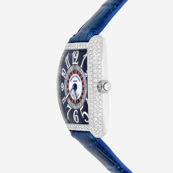 Franck Muller Cintree Curvex Vegas Diamond 18K White Gold Automatic Men's Watch 6850VEGASD