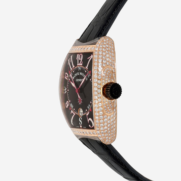 Franck Muller Cintree Curvex Mariner 18K Rose Gold Diamond Automatic Unisex Watch 7080SCDTD