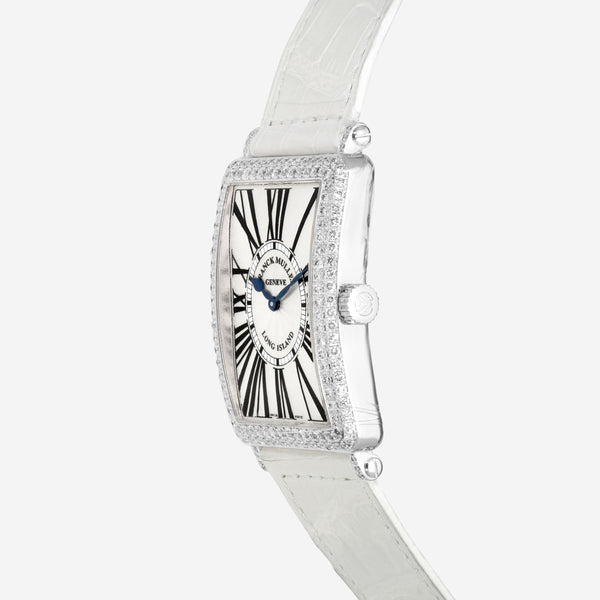 Franck Muller Long Island 18K White Gold Diamond Quartz Unisex Watch 1002QZD