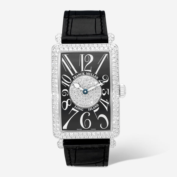 Franck Muller Long Island 18K White Gold Diamond Quartz Unisex Watch 952QZD1P