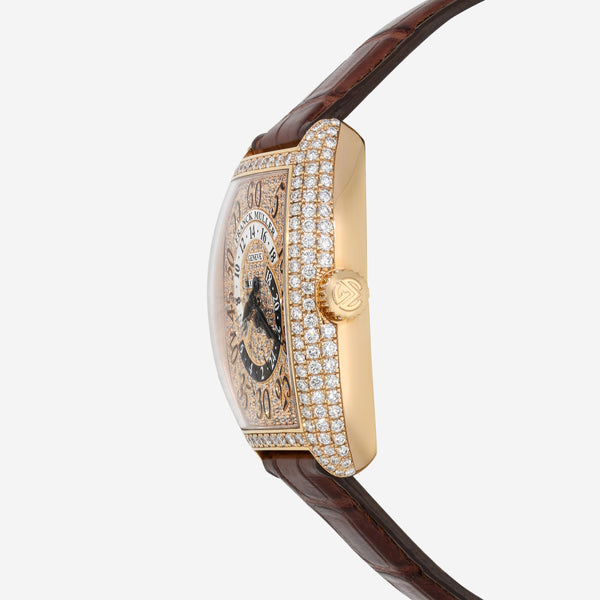 Franck Muller Cintrée Curvex Day/Night 18K Rose Gold Diamond Automatic Men’s Watch 7880DHRDCD - THE SOLIST