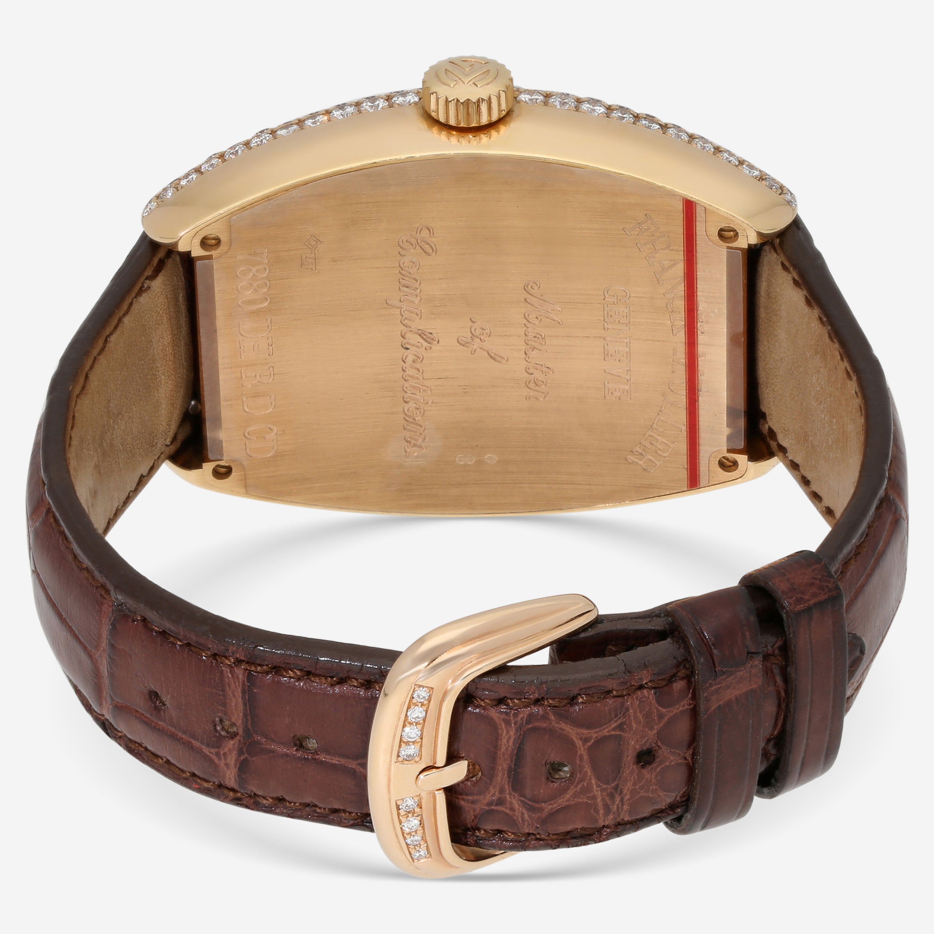 Franck Muller Cintrée Curvex Day/Night 18K Rose Gold Diamond Automatic Men’s Watch 7880DHRDCD - THE SOLIST