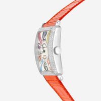 Franck Muller Long Island Color Dreams 18K White Gold Diamond Automatic Unisex Watch 1200SCD_Orange - THE SOLIST