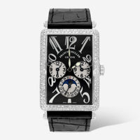 Franck Muller Long Island Master Banker 18K White Gold Diamond Automatic Men's Watch 1250MBLDT - THE SOLIST
