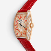 Franck Muller Cintree Curvex Crazy Hours 18K Rose Gold Diamond Automatic Ladies Watch 5850CHDCD