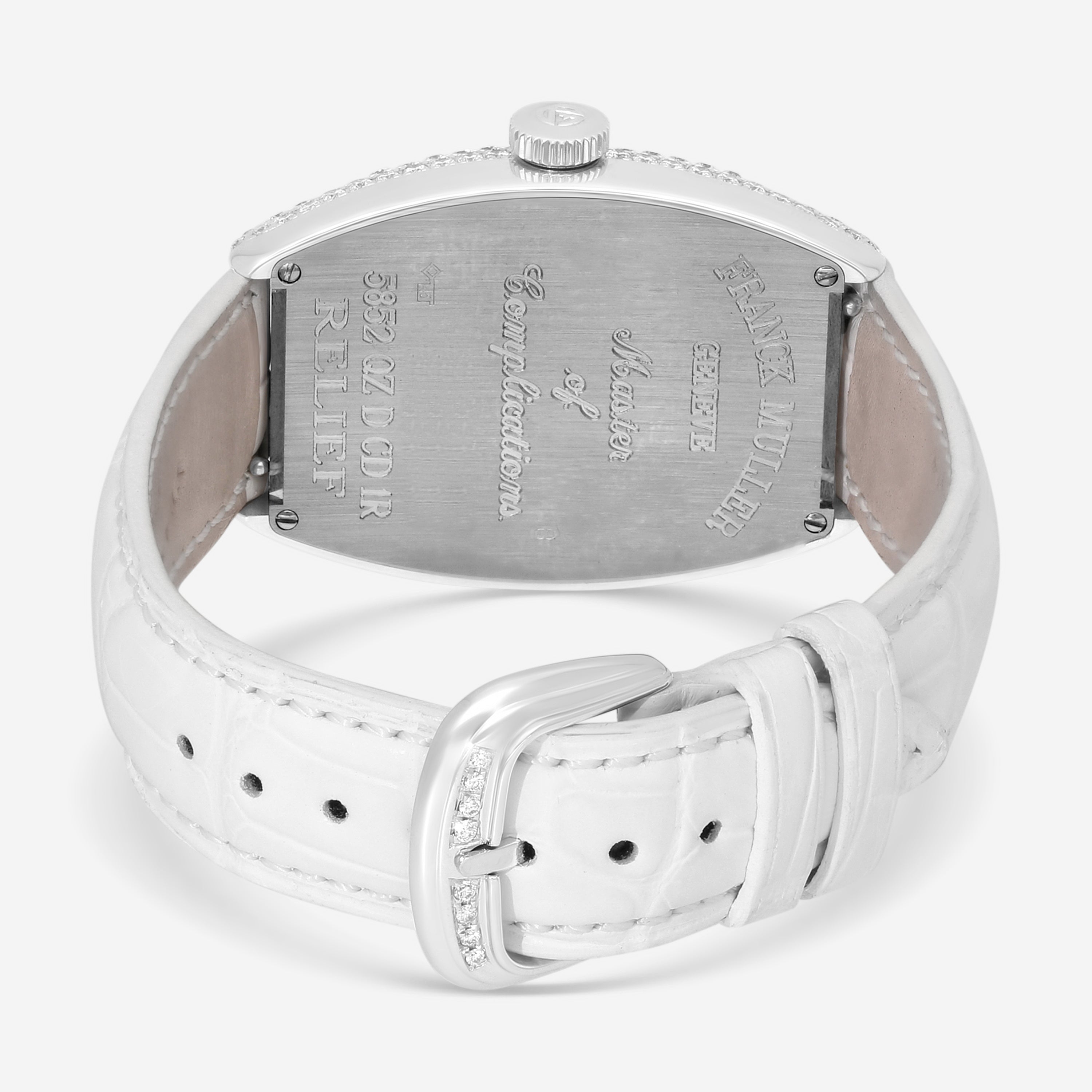 Franck Muller Cintrée Curvex 18K White Gold Diamond Quartz Ladies Watch 5852QZDCD1R - THE SOLIST