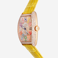 Franck Muller Cintree Curvex Crazy Hours Color Dreams 18K Rose Gold Diamond Automatic Watch 7851CHCOLDRMDCD - THE SOLIST