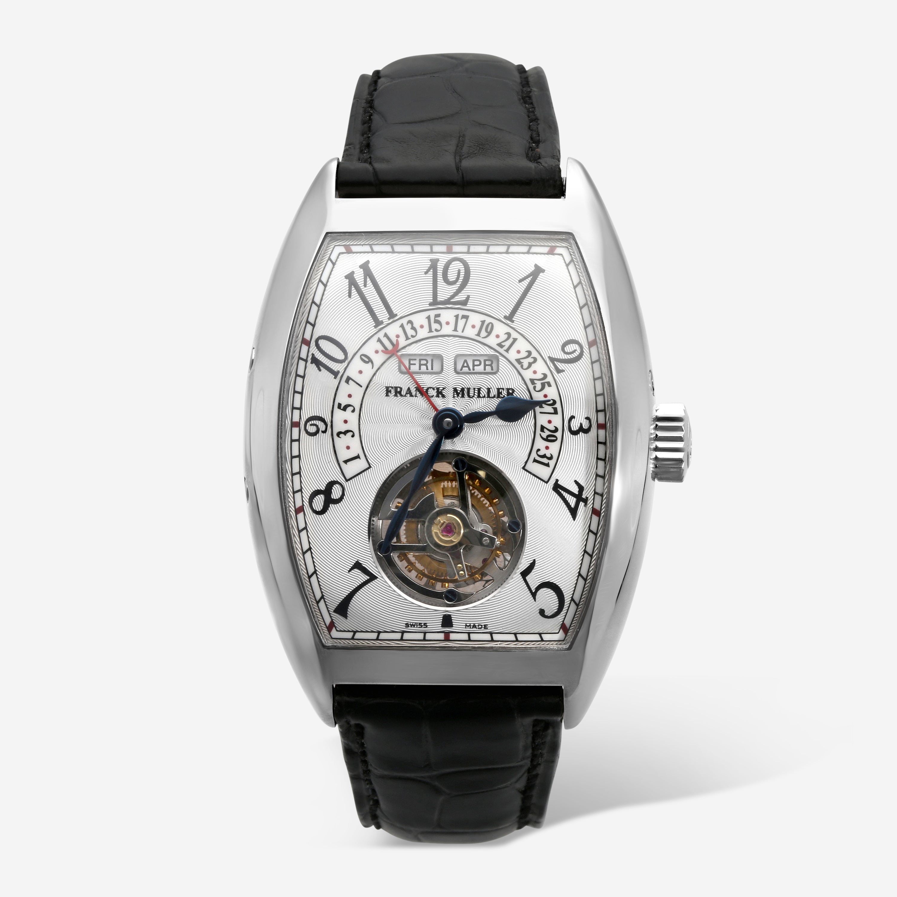 Franck Muller Cintree Curvex Tourbillon Master Calendar 18K White Gold Manual Wind Watch 7880TMC - THE SOLIST
